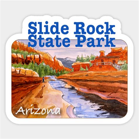 Slide Rock State Park Arizona State Parks Sticker TeePublic