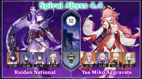 Raiden National Yae Miko Aggravate Gi Spiral Abyss Floor