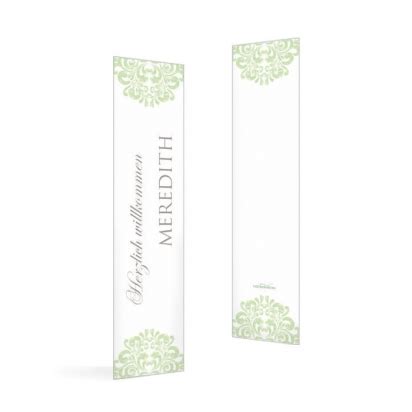 Elegante Save The Date Karte Mit Barocken Muster In Gr N Cari Okarten