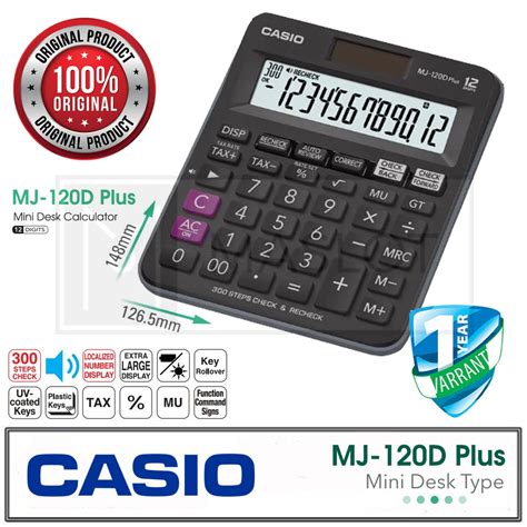 Casio Mj D Plus Check Recheck Calculator Original Ready