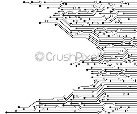 Circuit Board Black And White Vector Background Stock Vector Crushpixel