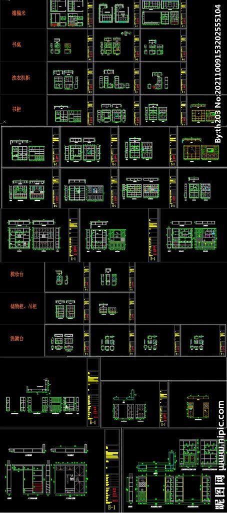 全屋定制柜体cad图库设计图 室内设计 环境设计 设计图库 昵图网