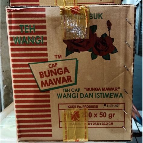 Jual Teh Serbuk Cap Mawar Bunga Mawar 1 Dus 200 Kotak Shopee