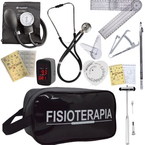 Kit Fisioterapia Necessaire Estampada Goniometro Martelo Buck Fita Imc