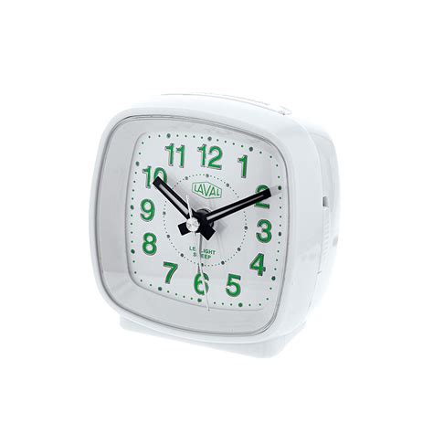 White quartz alarm clock with light | Laval Europe