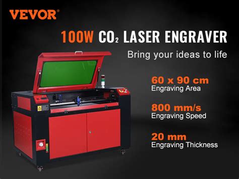 VEVOR 100W Maszyna do grawerowania laserowego CO2 600x900mm Cięcie