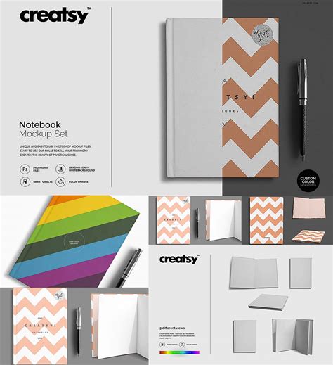 Notebook Mockup Set Free Download