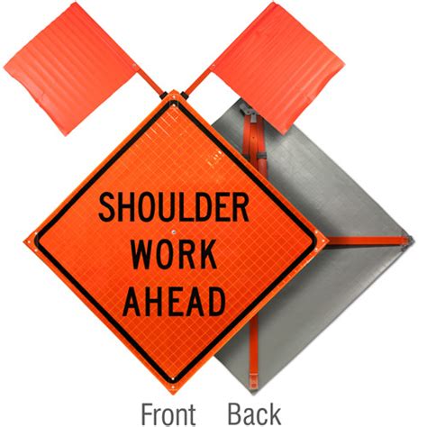 Shoulder Work Ahead Sign X4735 - by SafetySign.com