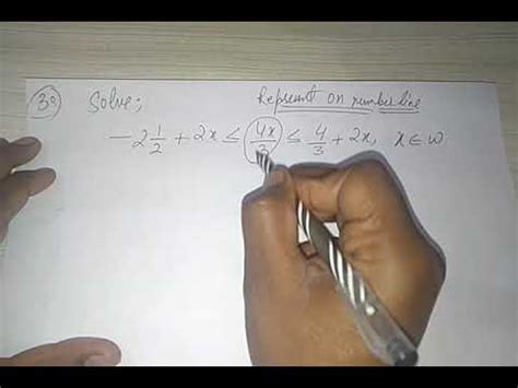 LINEAR INEQUATIONS ICSE CLASS X Q30 YouTube