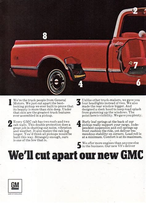 Gmc Pickup Truck Page Usa Original Magazine Advertisement