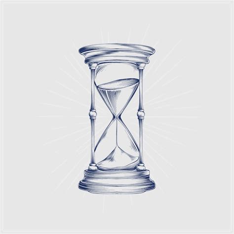 Dibujado A Mano Ilustraci N De Dibujo De Reloj De Arena Vector Gratis