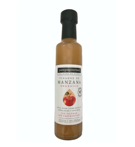 VINAGRE DE SIDRA DE MANZANA ORGÁNICO 250ml PAMPA GOURMET