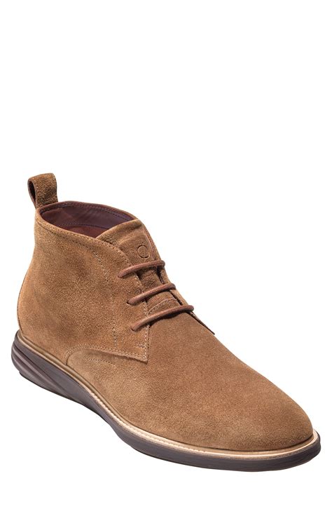 Cole Haan Suede Grandevølution Water Resistant Chukka Boot In Brown