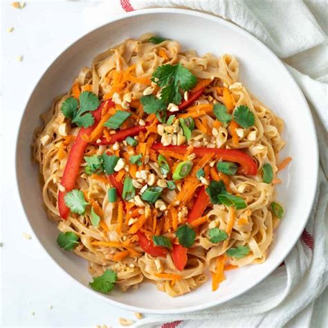 Thai Peanut Noodles In 15 Minutes Keeping The Peas