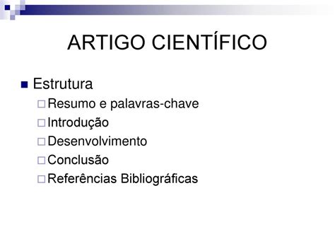 Estrutura Conceitual Temas Técnicas de Elaboração de Artigo Científico