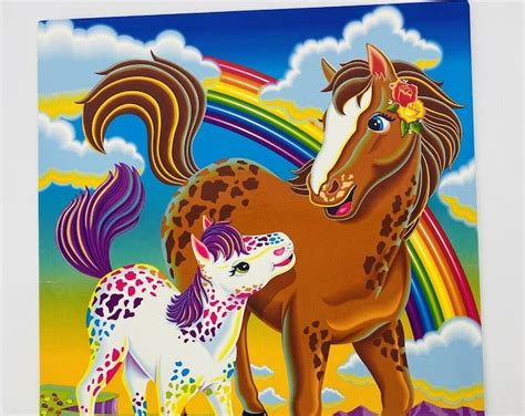 Vintage 1990s Lisa Frank Rainbow Chaser And Lollipop Double Pocket Folder Etsy