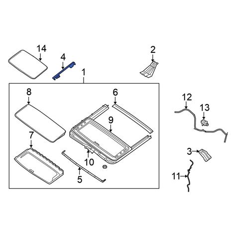 Nissan OE 913807S010 Right Sunroof Opening Trim