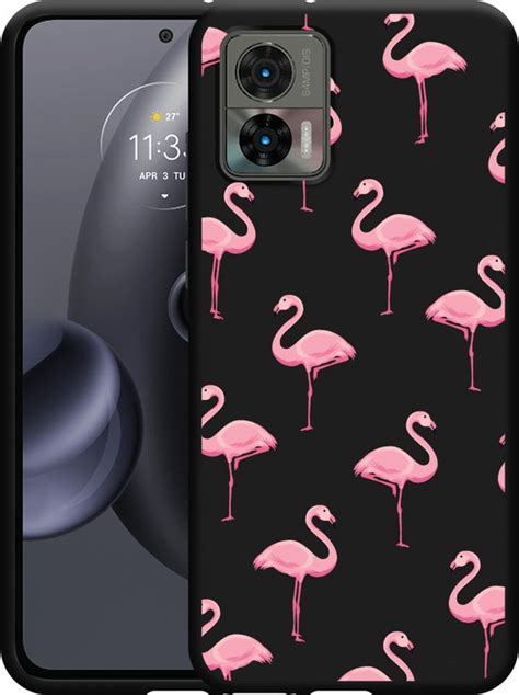 Hoesje Geschikt Voor Motorola Edge Neo Zwart Flamingo Bol