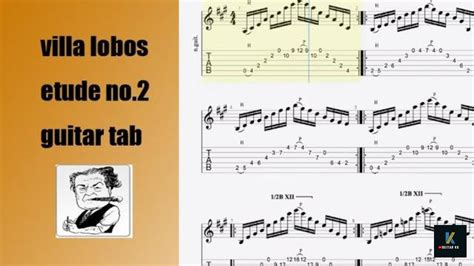 Villa Lobos Etude No 2 Classical Guitar Tutorial Tabs YouTube