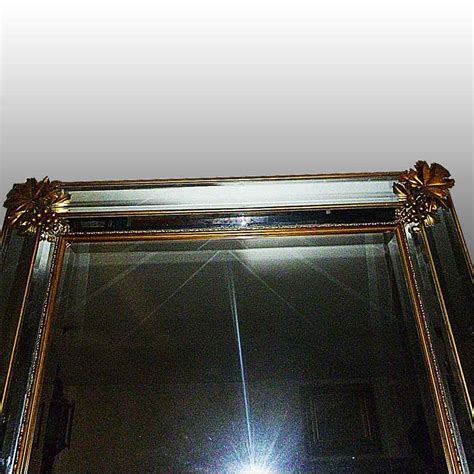 Miroir En Bronze Dore Debut XXe Siecle