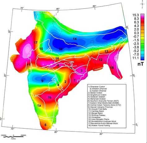 Figure 5 from Curie isotherm map of Indian subcontinent from satellite ...