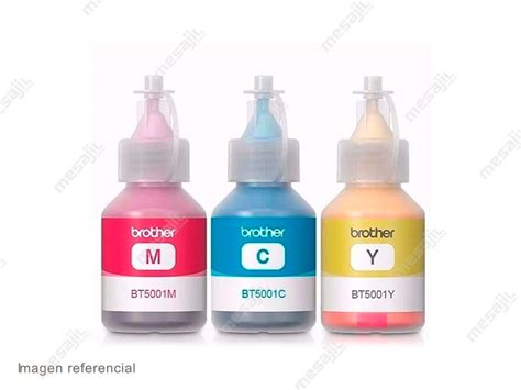 Botella De Tinta BROTHER 3PK TANK BT5001 Cyan Magenta Yellow T300 T520W