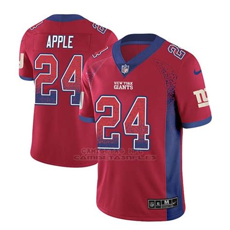 Camiseta Nfl Limited Hombre New York Giants Eli Apple Rojo Drift