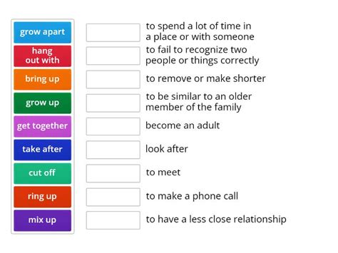 3b Phrasal Verbs Match Up