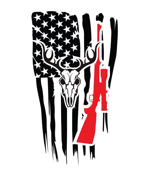 Deer Hunter Us Flag Svg Deer Antler Svg Deer Skull Svg Hu Inspire Uplift