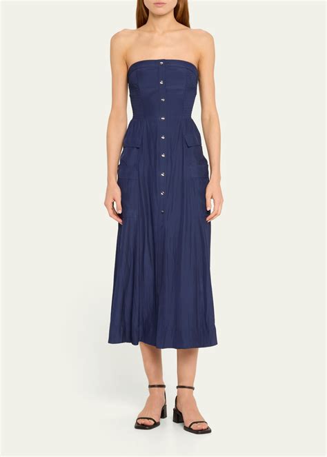 Ramy Brook Blair Strapless Midi Dress Bergdorf Goodman