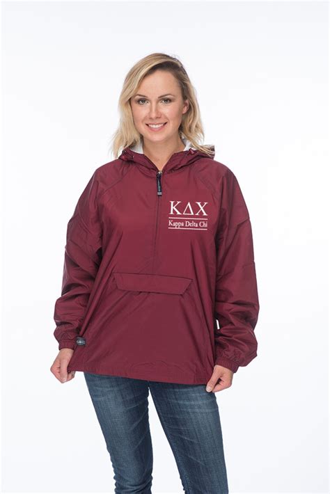 Kdx Kappa Delta Chi Windbreaker Lined With Soft Flannel Etsy