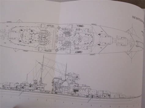 The Battleship Bismarck ( Anatomy of the Ship ) - Great Line Drawings | #1811859358