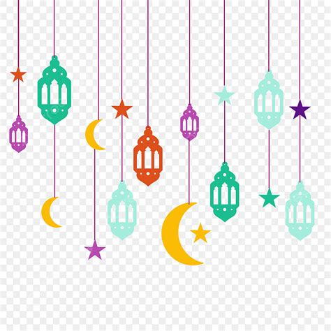 Ramadan Kareem Lantern Vector Art Png Colorful Ramadan Lantern For