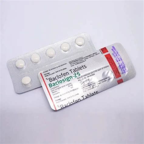 Baclosign Baclofen Mg Tablets Non Prescription Treatment Muscle