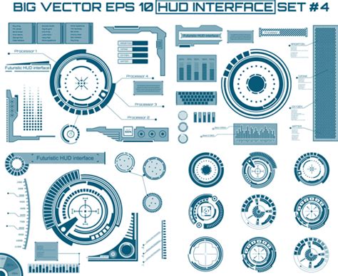 Futuristic Hud Interface Template Vector 03 Free Download