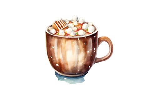 Watercolor Hot Chocolate Clipart Graphic By Watercolorbykr Creative