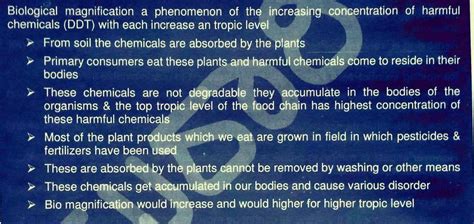 Causes of biomagnification ?.? - EduRev Class 10 Question