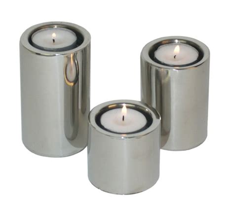 Stainless Steel Candle Holders Modern Home Art Deco EBay