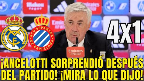 MIRA LO QUE DIJO ANCELOTTI DESPUÉS DEL PARTIDO SORPRENDIÓ A TODOS