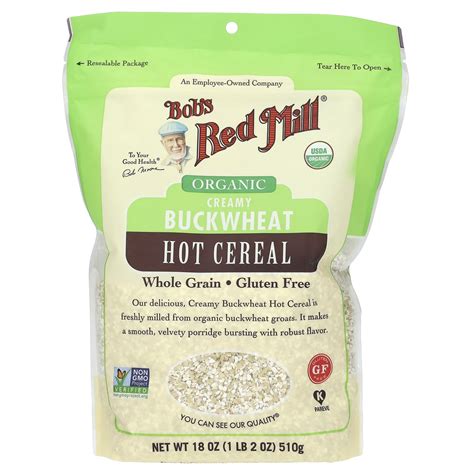Bob S Red Mill Organic Creamy Buckwheat Hot Cereal Whole Grain Gluten Free Oz G