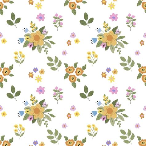 Premium Vector Seamless Floral Pattern Vector Spring