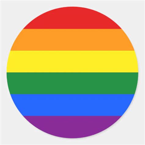 Classic Lgbtq Gay Pride Rainbow Flag Classic Round Sticker Zazzle