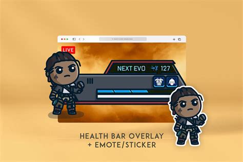 Apex Legends Health Bar Overlay Mad Maggie Emote For Twitch Etsy