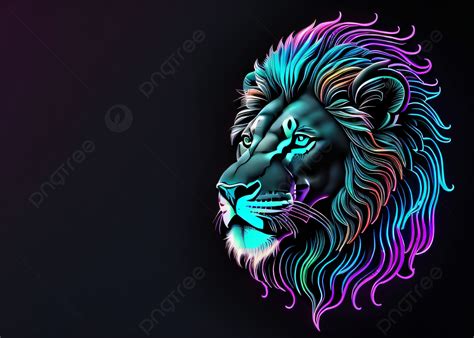 Neon Lion Wallpaper