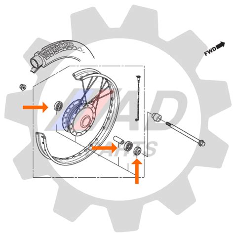 Rolamentos Roda Dianteira HONDA Biz Raida Kit