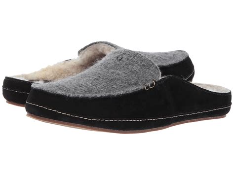 OluKai Alaula (Fog/Black) Women’s Slippers - Slippers.com - Shop Comfy