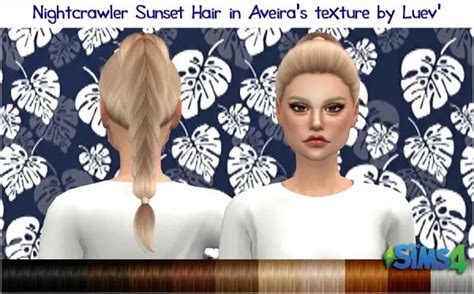 Mertiuza Nightcrawler S Sunset Hair Retextured Sims Hairs