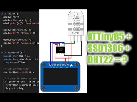 Attiny Ssd Oled Display Dht Temperature And Humidity Sensor