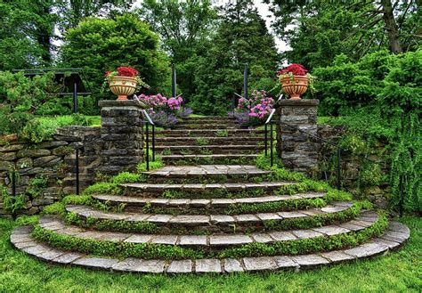 Garden Steps - Morris Arboretum Photograph by James DeFazio - Pixels