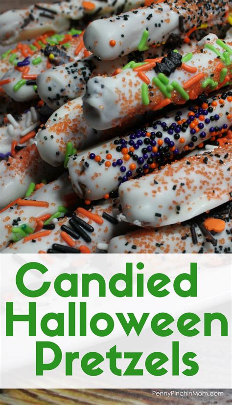 Halloween Candied Pretzel Sticks Penny Pinchin Mom